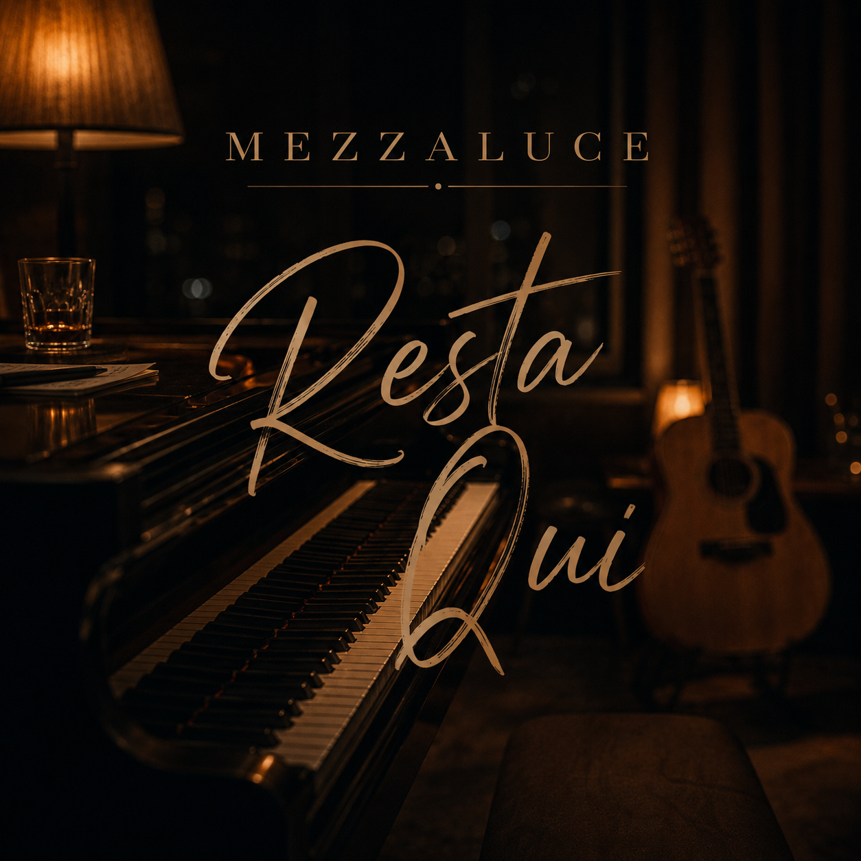 Copertina del singolo Resta Qui di Mezzaluce